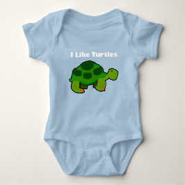 Ich mag Schildkröten - Baby Jersey Bodysuit Strampler