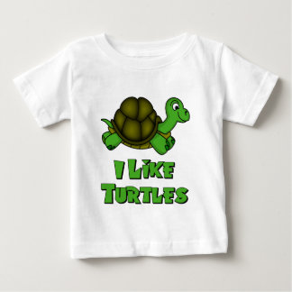 Ich mag Schildkröten Baby T-shirt