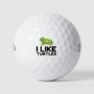 Ich mag Schildkröten Golfball