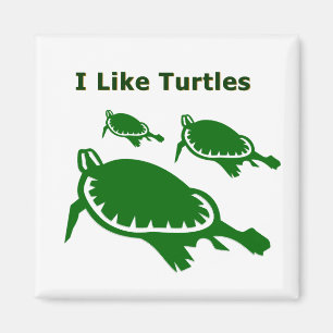 Ich mag Schildkröten Magnet