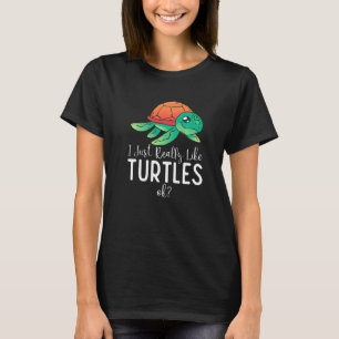 Ich mag Schildkröten, Niedliche Meeresschildkröte T-Shirt