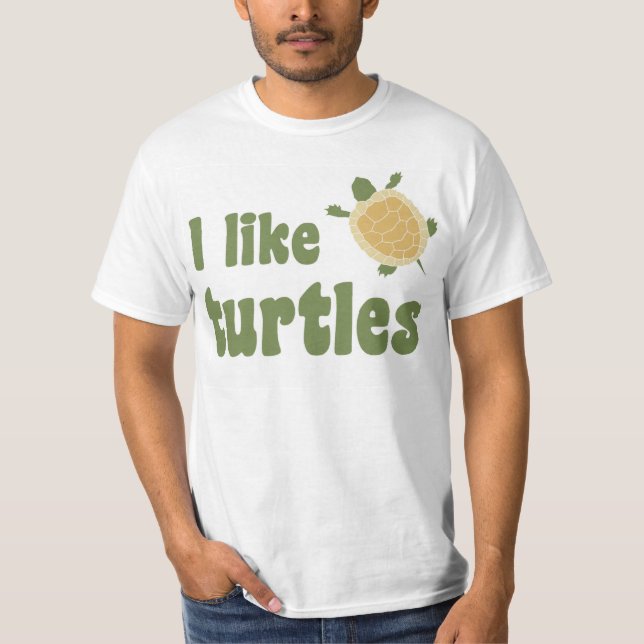 Ich mag Schildkröten T-Shirt (Vorderseite)