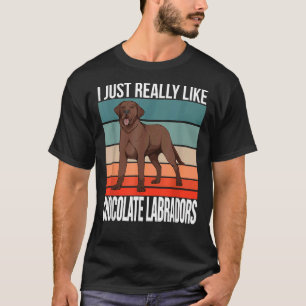 Ich mag Schokolade Labradors Retriever C T-Shirt