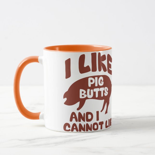 Ich mag Schwein-Hintern und ich kann nicht liegen Tasse (Links)