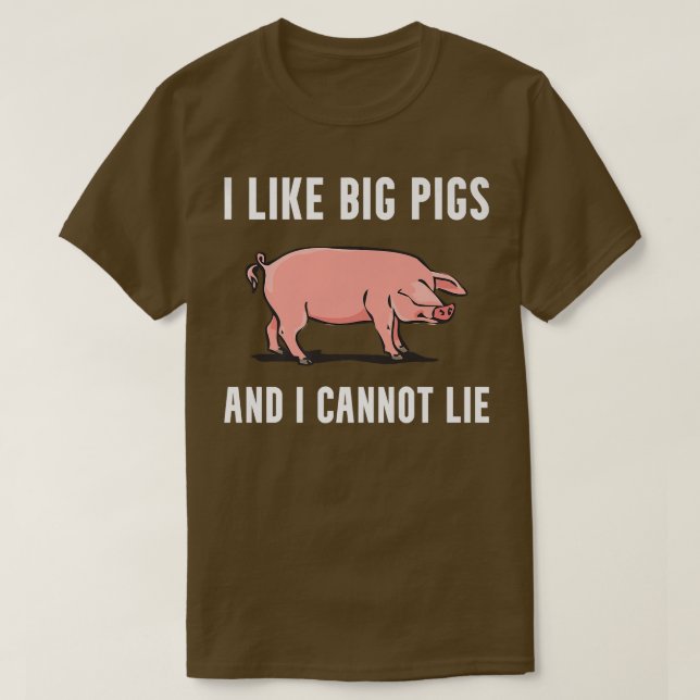 Ich mag Schweine Funny Pig Lover Pig Eigentümer Fa T-Shirt (Design vorne)