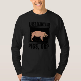 Ich mag Schweinefleisch Bauer Schweinefleisch Spri T-Shirt