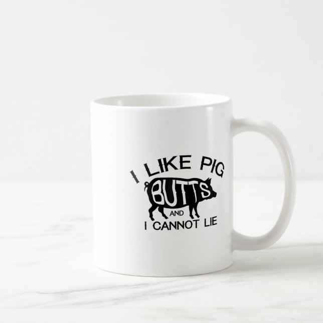 Ich mag Schweinefleisch-Hintern - Funny Grilling G Kaffeetasse (Rechts)