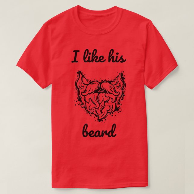 Ich mag sein essenzielles T-Shirt mit Bart (Design vorne)