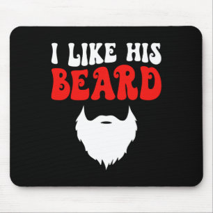 Ich mag seinen Bart passende Paare Lustiges Valent Mousepad