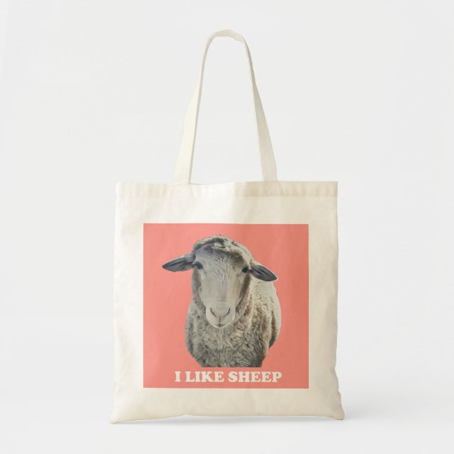 Ich mag Sheep Funky Tote Bag Tragetasche (Vorne)