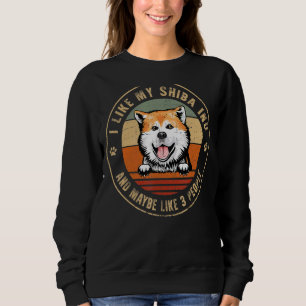 Ich mag Shiba Inu Hund und vielleicht wie 3 Hunde Sweatshirt