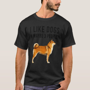 Ich mag Shiba Inu Hunde und vielleicht 3 Leute T-Shirt