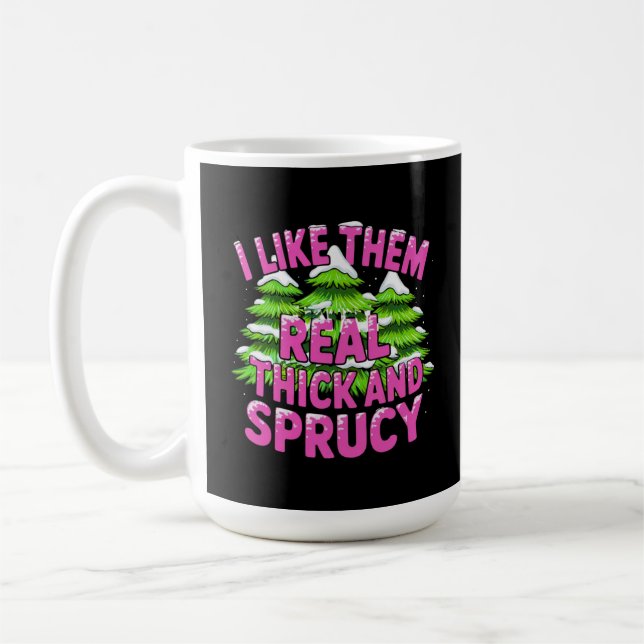 Ich mag sie echt dick und zitterndes Weihnachtsfes Kaffeetasse (Links)