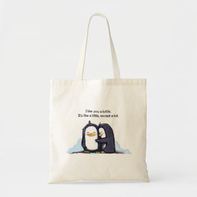 Ich mag Sie ein Lottle Penguins - Tasche (Vorne)
