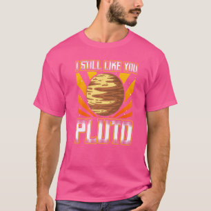 Ich mag Sie noch Pluto Retro Style Space Science T-Shirt
