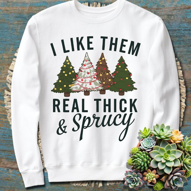 Ich mag sie Real Diick Womens Holiday Sweatshirt (Von Creator hochgeladen)