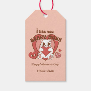 Ich mag Sie zu viel Retro Groovy Valentine Geschenkanhänger