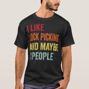 Ich mag Sperren Auswahl vielleicht 3 Personen T-Shirt