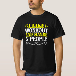 ich mag Sport und vielleicht 3 Leute T-Shirt