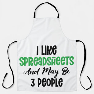 ICH MAG SPREADSHEET UND KANN 3 PERSONEN SEIN SCHÜRZE