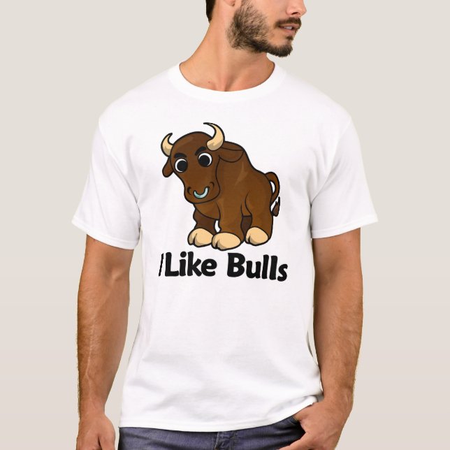 Ich mag Stiere T-Shirt (Vorderseite)