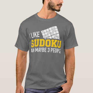 Ich mag Sudoku und vielleicht drei Leute T-Shirt