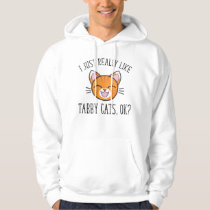 Ich mag Tabby-Katzen wirklich gut? Orangefarbener  Hoodie