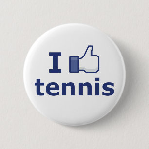 Ich mag Tennis Button