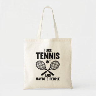 Ich mag Tennis und vielleicht 3 Leute Tragetasche