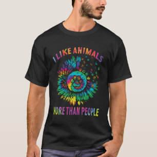 Ich mag Tiere mehr als Menschen Vegan Vegetarier T-Shirt