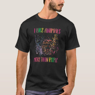 Ich mag Tiere mehr als Menschen Vegan Vegetarier T-Shirt