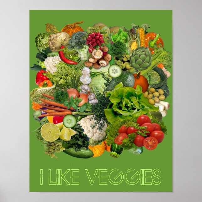 Ich mag Veggies Poster (Vorne)