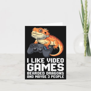 Ich mag Videospiele Bartagame Gamer Introvertiert  Karte