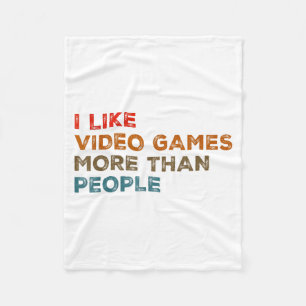 Ich mag Videospiele mehr als Leute Lustiger Gamer Fleecedecke