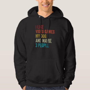 Ich mag Videospiele und mein Hundefabspieler Hoodie