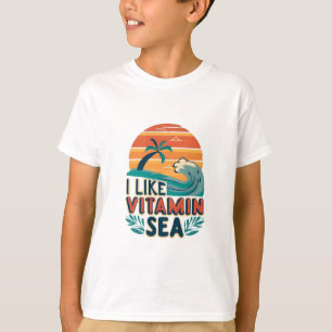 Ich mag Vitamin Meer Entspannender Strandliebhaber T-Shirt