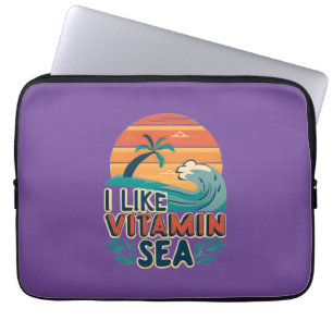 Ich mag Vitamin Meer , Sea Vibes , entspannenden S Laptopschutzhülle