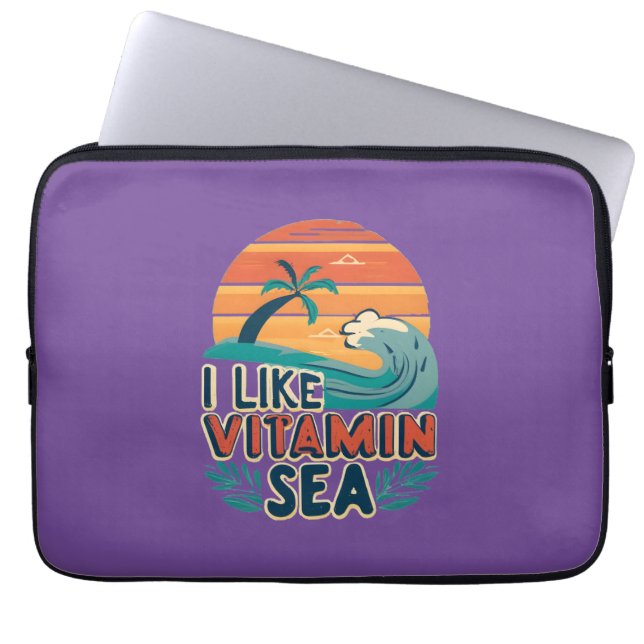 Ich mag Vitamin Meer , Sea Vibes , entspannenden S Laptopschutzhülle (Vorderseite)