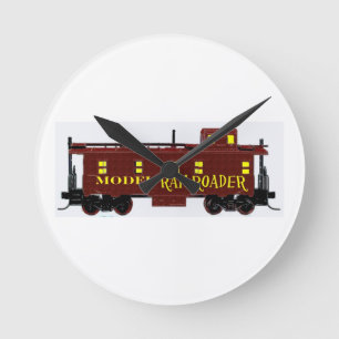 Ich mag vorbildliche Eisenbahnen Runde Wanduhr