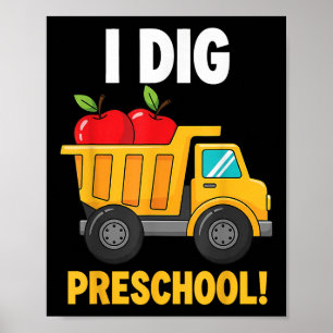 Ich mag Vorschule Lustiger Kipper Zurück zur Schul Poster