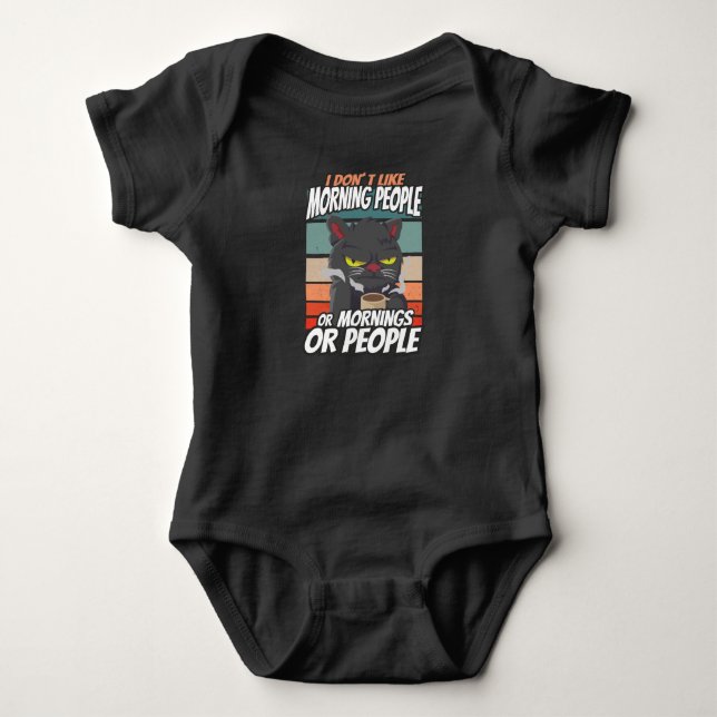 Ich mag weder Morgenmenschen noch Morgenmensch ode Baby Strampler (Vorderseite)