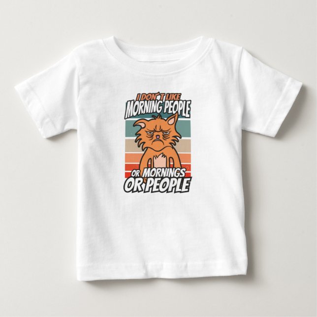 Ich mag weder Morgenmenschen noch Morgenmensch ode Baby T-shirt (Vorderseite)
