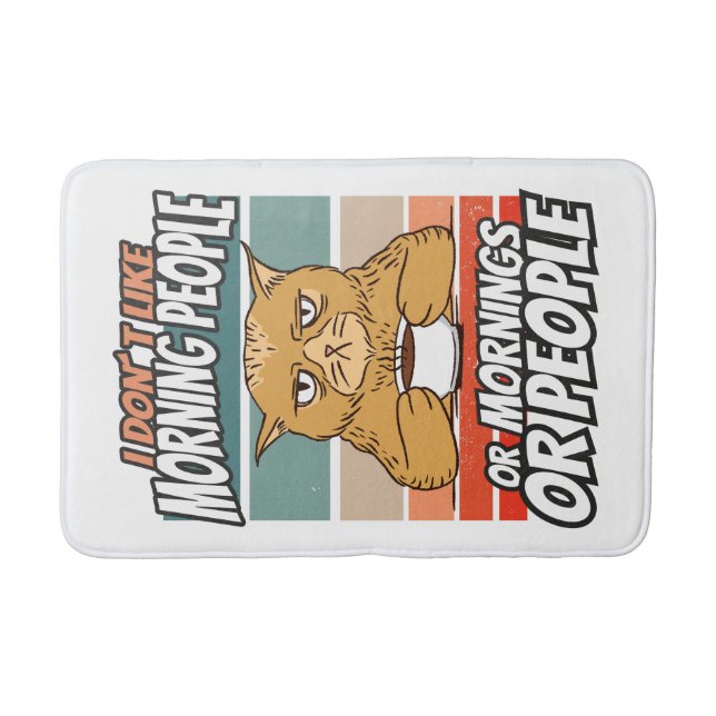 Ich mag weder Morgenmenschen noch Morgenmensch ode Badematte (Vorderseite)