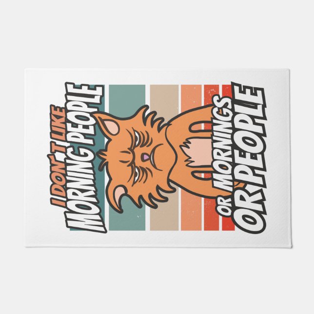 Ich mag weder Morgenmenschen noch Morgenmensch ode Fußmatte (Vorderseite)