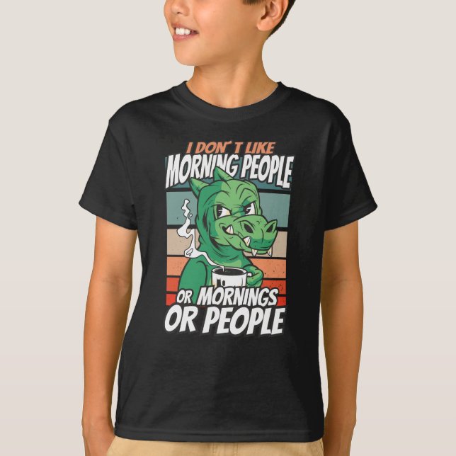 Ich mag weder Morgenmenschen noch Morgenmensch ode T-Shirt (Vorderseite)