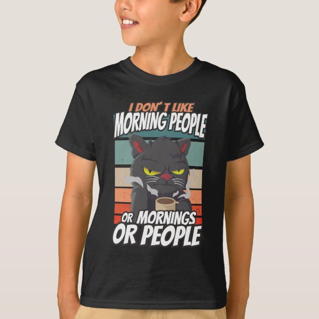 Ich mag weder Morgenmenschen noch Morgenmensch ode T-Shirt (Vorderseite)