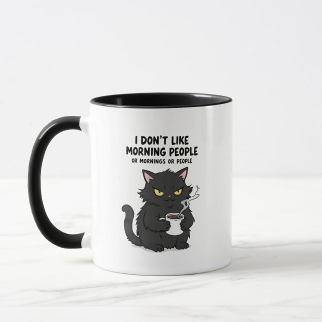 Ich mag weder Morgenmenschen noch Morgenstunden od Tasse (Links)