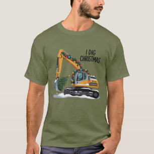 Ich mag Weihnachten Bagger Santa Junge Lustige Kin T-Shirt