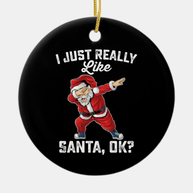 Ich mag Weihnachten der Weihnachtsfamilie Keramik Ornament (Vorne)