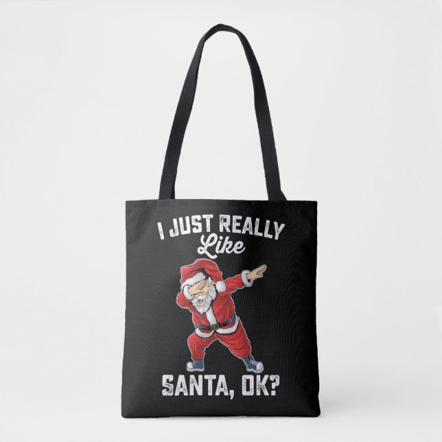 Ich mag Weihnachten der Weihnachtsfamilie Tasche (Vorderseite)